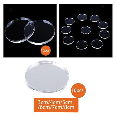 10 Stück Action Figuren Aufsteller Modell Scheibe klar rund Acrylplatte