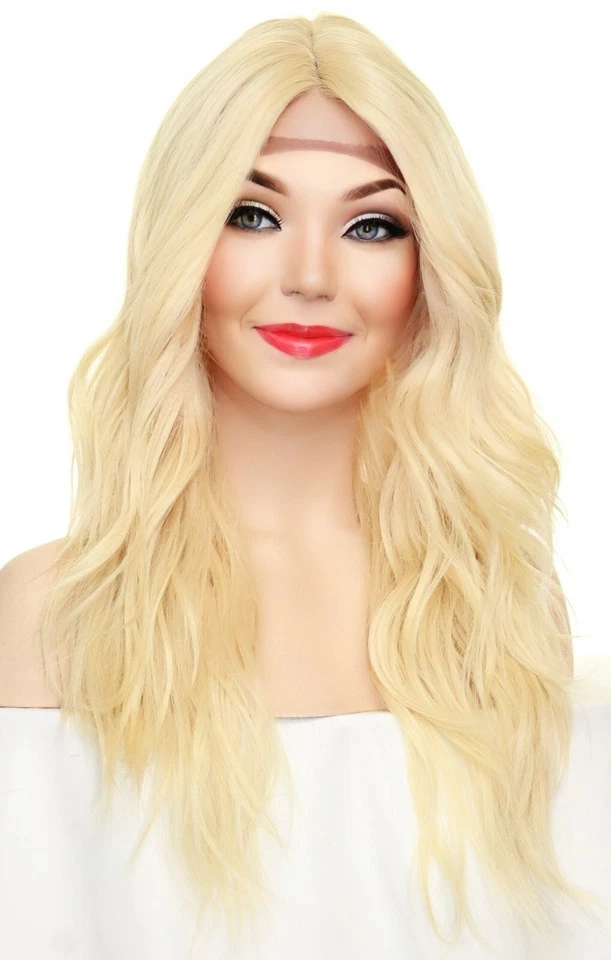 LACE FRONT LONG WAVY HEAT FRIENDLY WIG 613 HIGHLIGHTED NEW 1441 - Image 3 of 4