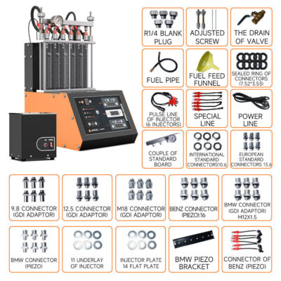 ANCEL ANJ600 Ultrasonic Fuel Injector Cleaner & Tester For GDI FSI EFI Injectors