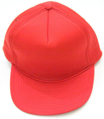 Mohr's Red Cotton Polyester Blend Snap Back Adult Solid Baseball Hat Cap LL34