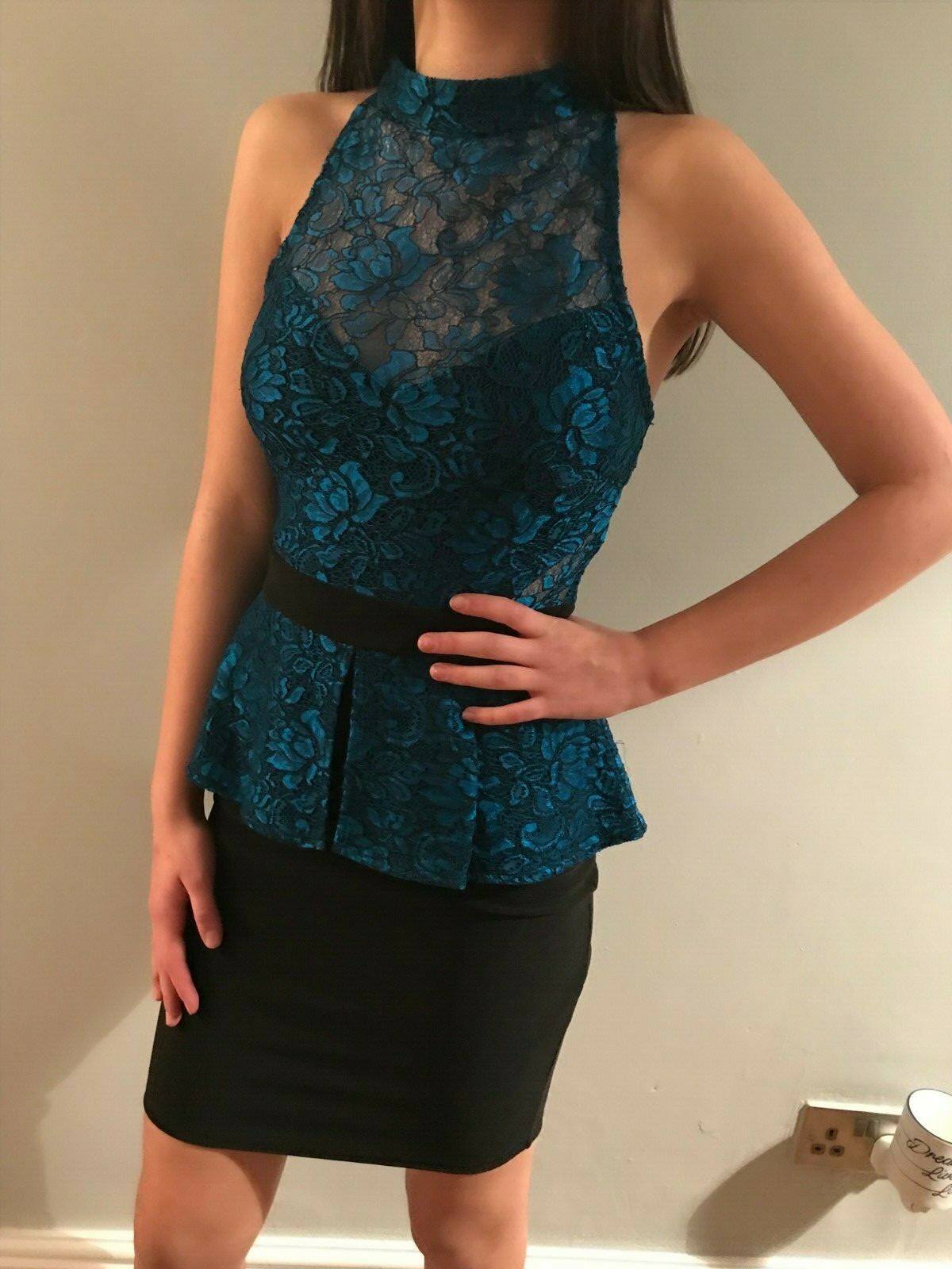 michelle keegan printed peplum dress