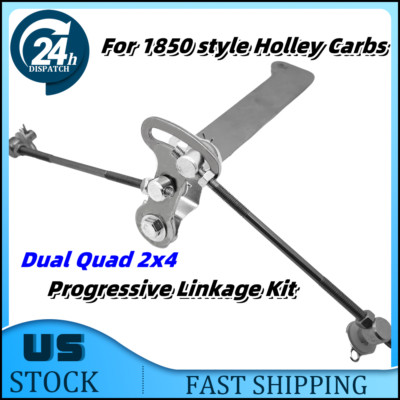 2x4 Inkages Progressive Linkage Kit Throttle Rod Dual Quad 2x4 1SET For 1850 Holley ...