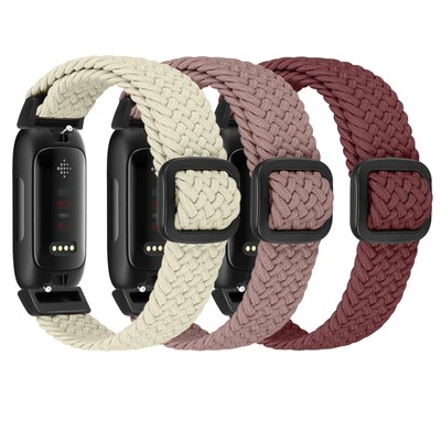 3 Packs Elastic Braided Bands Compatible with Fitbit Inspire 3/Inspire 2/Insp..1