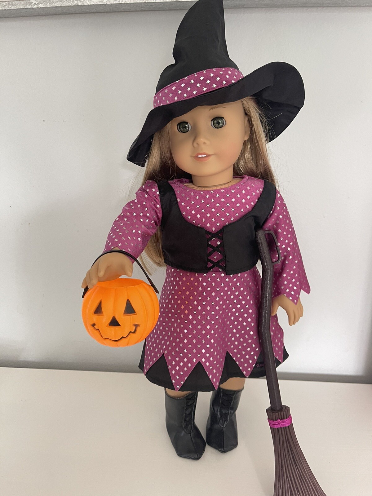 American Girl Witch Outfit Halloween Broom Trick or Treat Authentic eBay