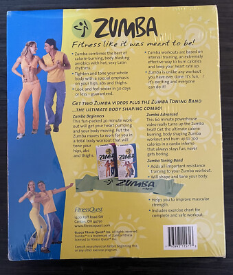 ZUMBA 2 VHS Set Beginners & Advanced NEW SEALED with Bonus