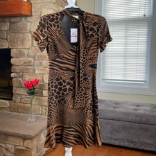 MICHAEL-MICHAEL KORS ~ Printed T Caramel Dress - NWT!