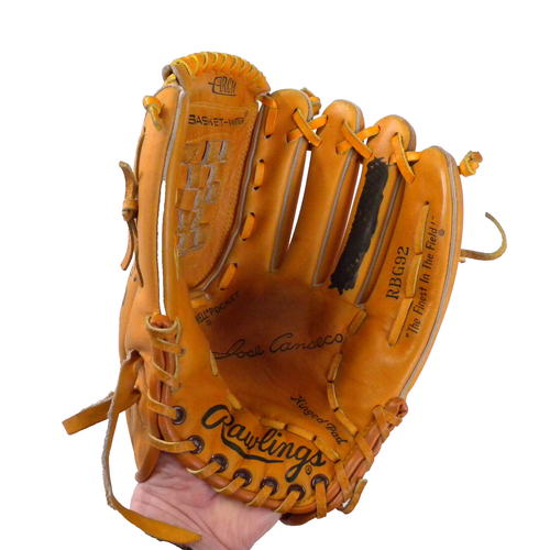 Rawlings RBG92 Jose Canseco Baseballhandschuh 12 Zoll Korb Web Tasche Leder RHT - Bild 5 von 9