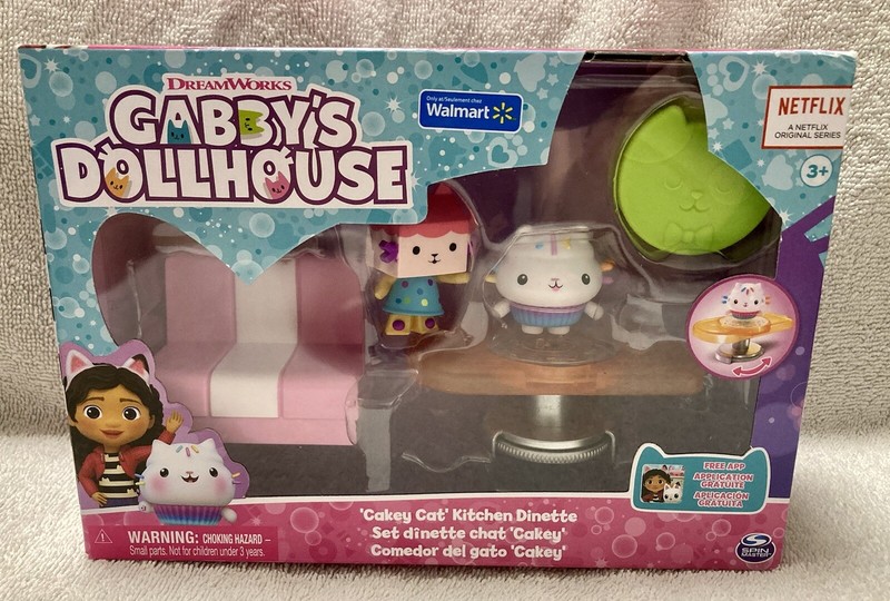 Gabby's Dollhouse Cakey Cat Baby Box Kitchen Dinette Set NEW 
