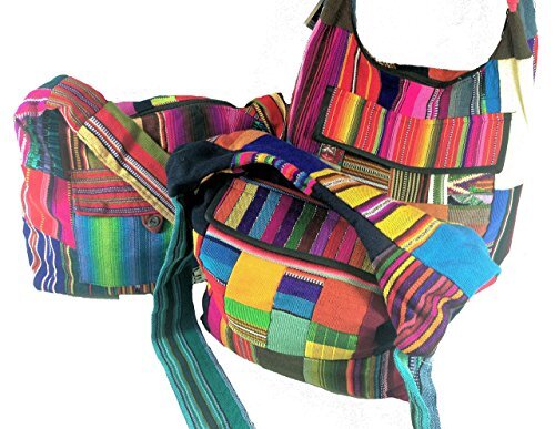 Bright Patchwork Guatemalan Mayan Tribal Shoulder Bag Hippy Satchel Travel M32 - Picture 3 of 12