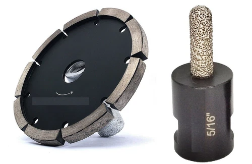 Brick Repointing Kit 4.5" Diamond Tuck Point Blade + Raking Bit