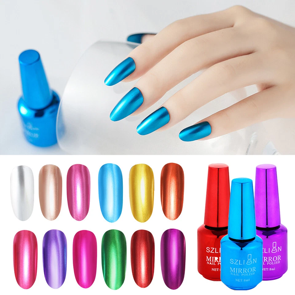 Vernis À Ongles Métallisé Uk Effet Miroir Chrome Nail Art Varnis* /