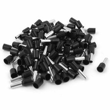 100pcs AWG12 Wire Copper Crimp Connector Insulated Ferrule Cord Terminal Black 