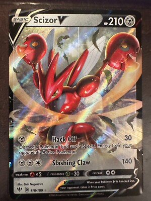 Scizor V 118/189 Swsh03: Darkness Ablaze Holo