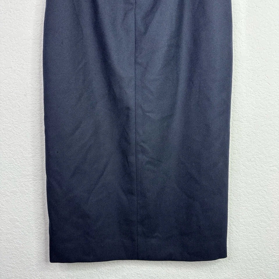 Ralph Lauren 裙子女式 8 码蓝色羊毛复古紫色标签铅笔学院风胶囊 — 第 4/4 张图片