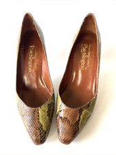 Elena Pumps Heels Size 5 1/2 Snakeskin Shoes Patchington Classics Vintage