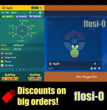 6IV Shiny Applin Pokemon Scarlet and Violet