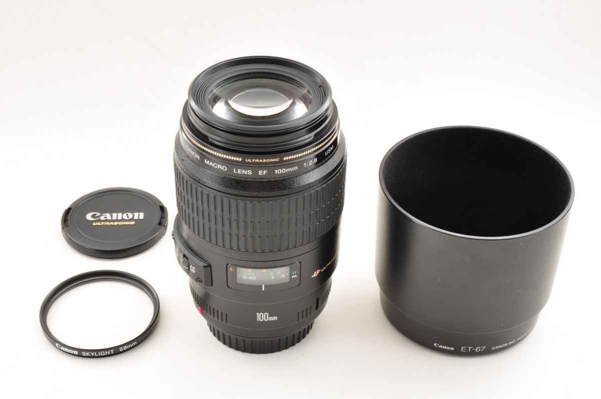 Canon EF 100mm f/2.8 USM Portrait Prime AF Lens w/Hood Exc+5