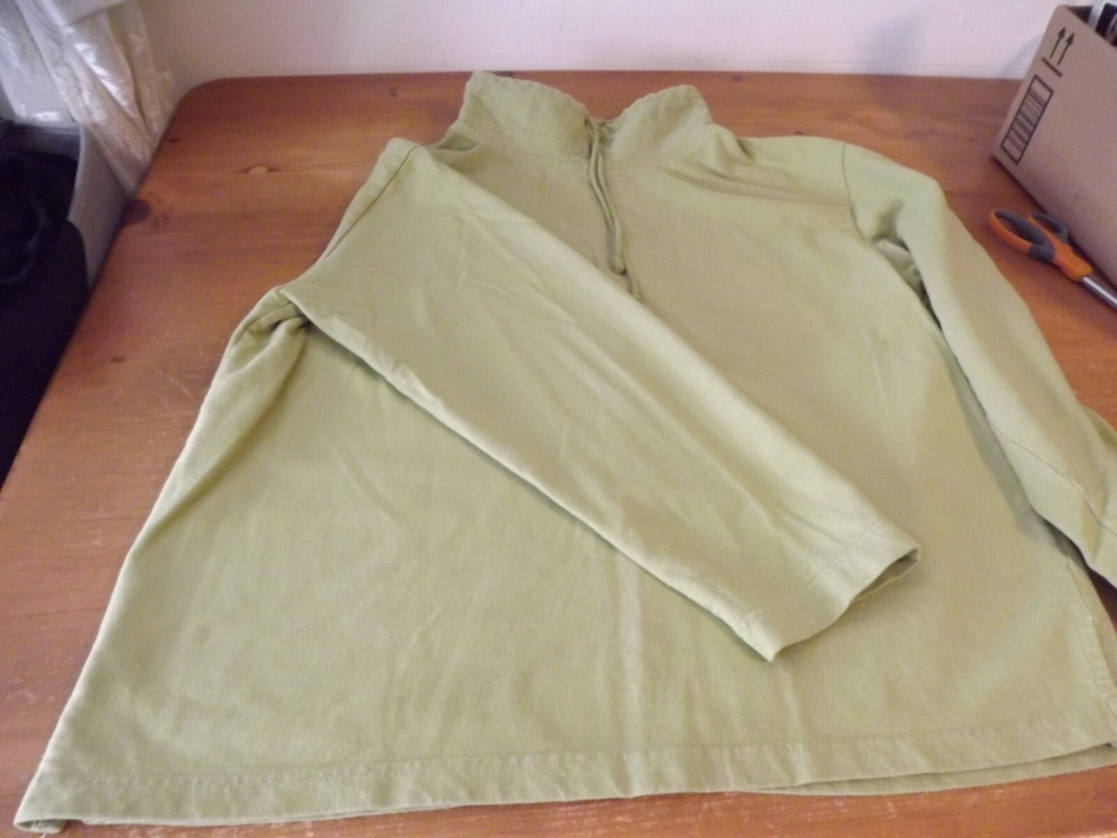 GREEN PULLOVER mock neck with drawstring BRIDGEWA… - image 9