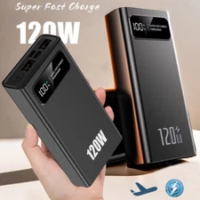 120W 50000mAh Portable Power Bank Large Capacity External Battery Fast Charging