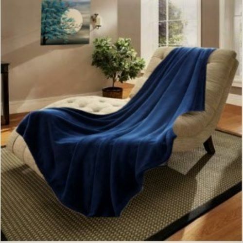 SMALL THROW SOLID SOFT BED BLANKET MICRO-PLUSH COMFORT FLEECE SUPER WARM - Picture 15 of 21