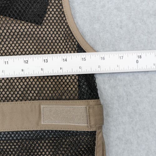 Cabelas Shooting Vest Womens S Zip Utility Hunting Mesh Brown Lion King Patch - Picture 10 of 10