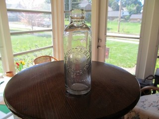 Hutchinson Soda Bottle Schmidt & Helb Hanover YORK COUNTY PA Clear / Green tint