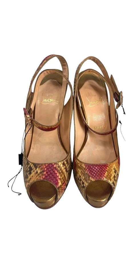 Christian Louboutin Zapatos Mujer Talla 39 Multicolor Pitón Tacones Privatita Italia Foto 4 de 4