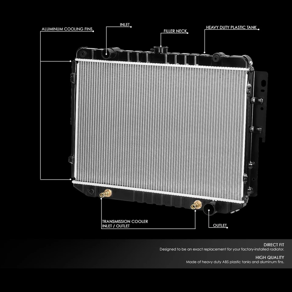 Para Dodge Ram 1500 2500 3500 1999-2003 furgoneta 3,9 L 5,2 L 5,9 L radiador aluminio 1707 Foto 2 de 4