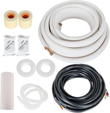 50 FT Air Conditioning Copper Hose Hose Extension, 1/4 and 1/2 Inch Thickened I