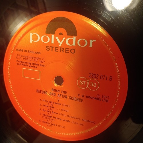 Brian Eno Before And After Science 2302071 1st Pressing Polydor EG Record 1977 - Picture 9 of 14