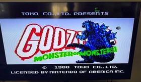 Nintendo NES Godzilla game cartridge with case - tested works