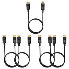 4K Displayport to Displayport Cable, 6 Feet, 5 Pack, Gold-Plated High Speed Disp