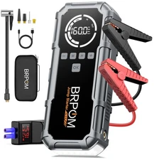 Jump Starter Power Pack with Air Compressor, BRPOM 8000A Portable Jump Starter