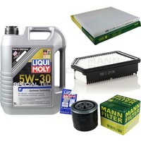 Mann Inspektionspaket 5L Liqui Moly Special Tec 5W-30 FüR KIA Rio 1.4 Cvvt 1.6