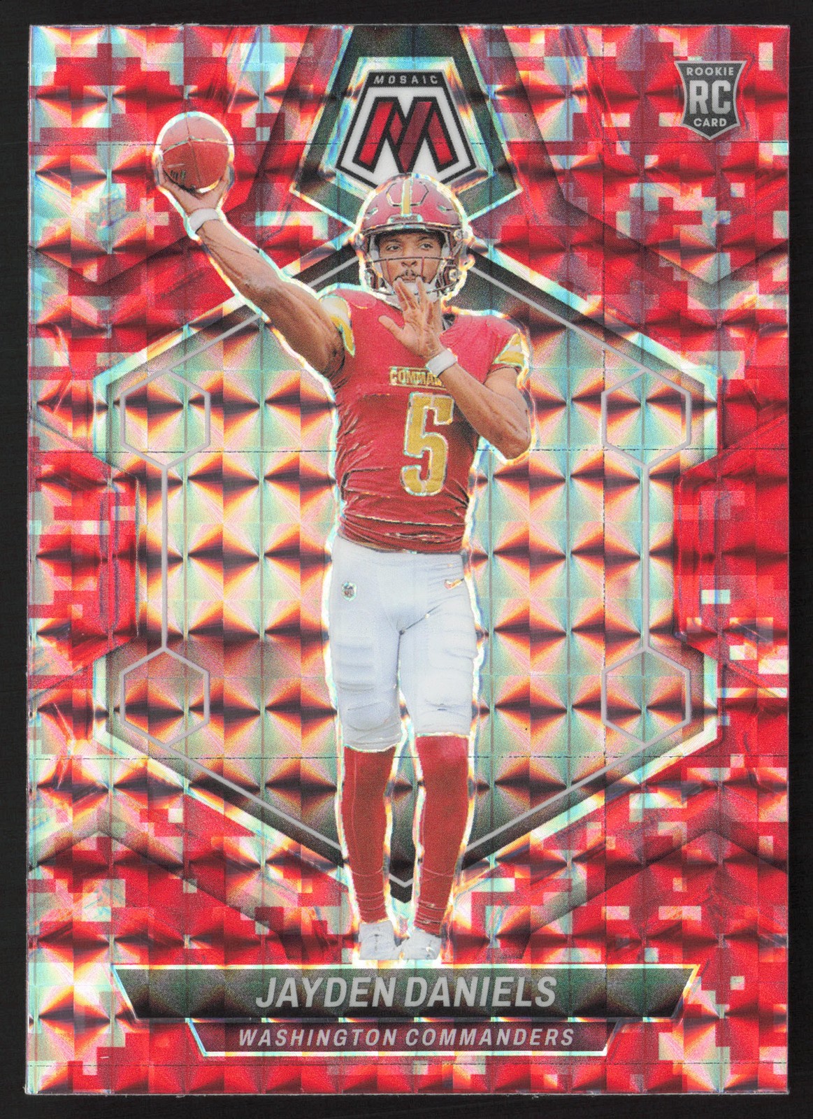 Jayden Daniels 2024 Panini Mosaic Mosaic Camo Red #302
