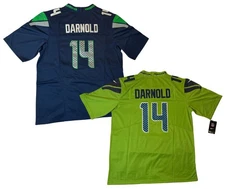 Sam Darnold Seattle Seahawks Mens Large-XXL Blue Green Color Rush Nike Jersey