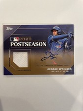 George Springer 2024 Topps Postseason Performance Autograph Relic Gold #/25
