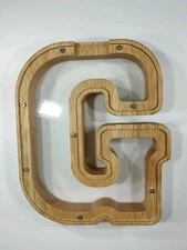 Wooden Letter Piggy Bank for Boys Girls Alphabet G Money Bank