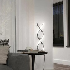 Artika Swirl LED Table Lamp Chrome Modern Dimmable Integrated Desk Light 900LM