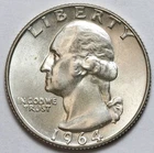 1964-D 25c Washington Silver Quarter - RAW - Great Luster - Nice Coin