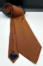 Brooks Brothers Makers Men's All Silk Tie Red Grid Made in the USA