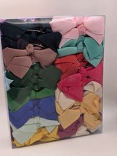 New 80 Small Clip Bows For Girls, Multi Colored, New In Box