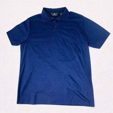 Hart Schaffner Marx Polo Shirt Men Large Blue 100 Cotton Short Sleeve