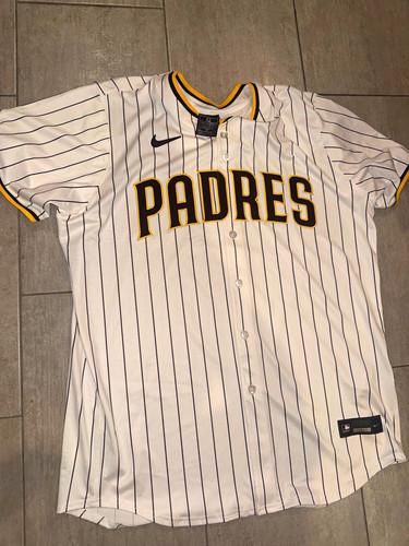 Nike San Diego Padres Authentic Collection MLB White Pinstripe Jersey Size 52