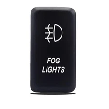 Fog Lights Symbol Push Switch White Backlight ON-Off Switch with Connector Wi