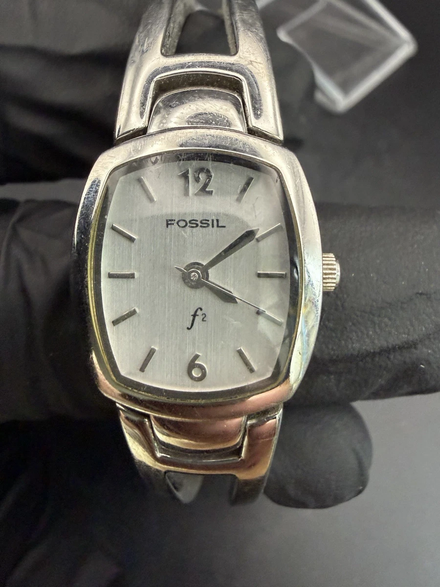 Fossil F2 Women\'s Silver Stainless Steel Quartz Watch ES-1878 -‎ New Battery Fossil F2 Women Casual Wristwatches for sale | eBay main image 2