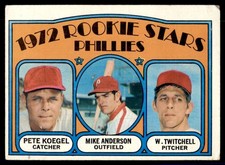 1972 Topps Phillies Rookies - Pete Koegel/Mike Anderson/Wayne Twitchell Baseball