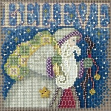 Believe 2011 Cross Stitch Kit Mill Hill 2011 Buttons  Beads Winter