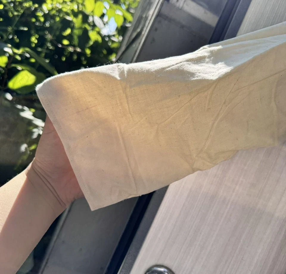 Vestido Vintage Mezcla Lino Hecho a Mano Bordado Ropa Étnica 45"L Talla XL Regalo Foto 4 de 4