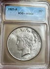 1927-S Peace Silver Dollar ICG MS64 - Bright with Luster